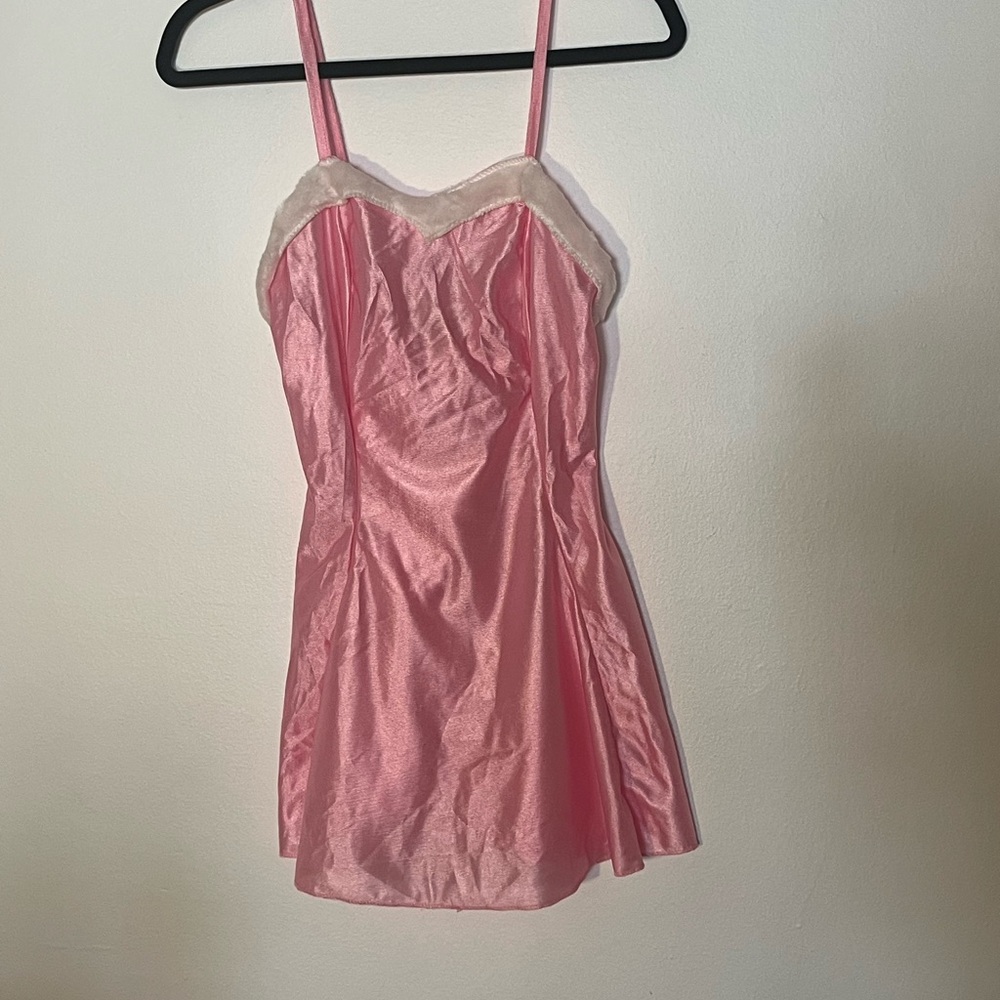 Pink cosplay dress w/ fur trim- Halloween!